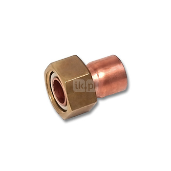 Półśrubunek SANHA 5240G dwuczęściowy, Cu, 15 mm x 1/2'' (lut wewnętrzny x GW)