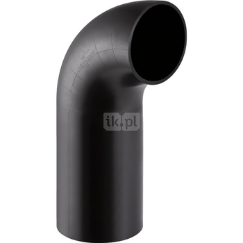 Kolano 90' GEBERIT HDPE, PE / polietylen, 125 mm (króciec)
