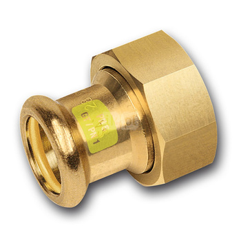 Półśrubunek SANHA Press Gas dwuczęściowy, Cu, 15 mm x 7/8'' (zw x nz)