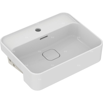 Umywalka półblatowa 500x400x175 mm, 1 otwór na baterię, z przelewem - STRADA II