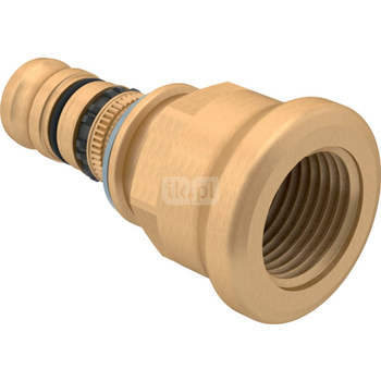 Złączka GEBERIT Mepla, mosiądz / mosiądz, 1/2'' x 16 mm (GW x końcówka wciskowa), (głębokość: 9 mm) z uszczelką