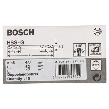 Wiertła dwustronne 4,8x62 10 szt.