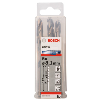 WIERTŁO STAND. HSS-G 135 '8,1/75MM