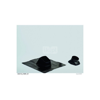 Uniwersalny przepust dachowy, czerwone, do wyprowadzenia dachowe, czarnego, do nachyleń dachu 25 st.– 50 st., stosowany do fi150/180 mm