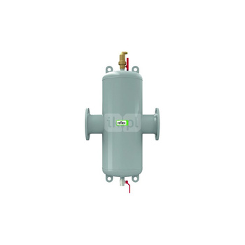 Separator mikropęcherzy REFLEX TW 139.7 R, 10 bar / 110'C, z kołnierzem rewizyjnym, kolor: szary