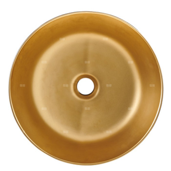 Umywalka nablatowa KOS czarno/złoty mat