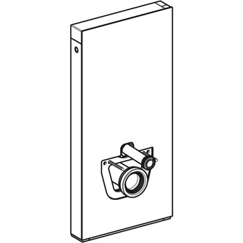 Moduł sanitarny do WC wiszącego GEBERIT Monolith, 1010mm x 480mm x 106mm, regulacja wysokości, front: imitacja betonu, bok: czarny