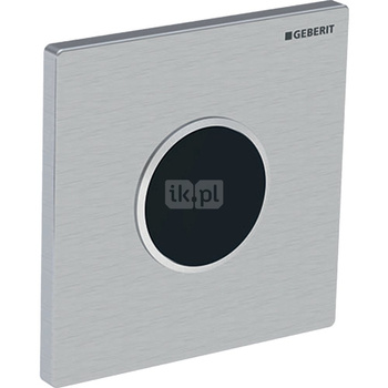 Płyta przykrywająca Geberit typ 10, okrągła: Płyta: biały, Pierścień ozdobny: chrom błyszczący