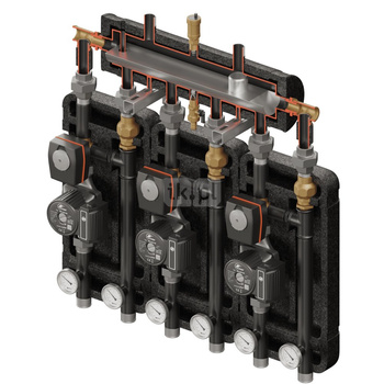 Kompania 3D+ 8444 (SKE 2DC+ 55kW, 3 x VRG432, pompy DN25 DAB/LFP, siłownik ARA)