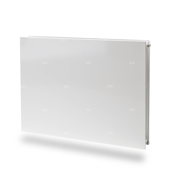 Grzejnik płytowy typ 10 higieniczny PURMO Plan Hygiene FH wym. 900 x 800 mm, kolor biały, moc 656 W, front Płaski gładki