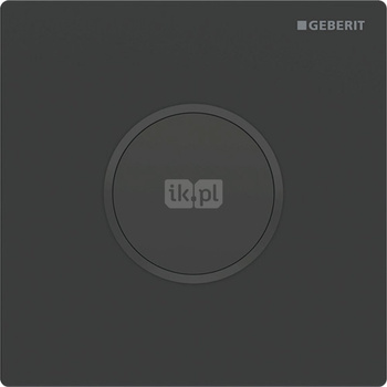 Elektroniczny zawór spłukujący Geberit do pisuaru, zasilanie 230V, Typ 10, czarny mat, easy-to-clean, okrągły