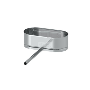 Miska na kondensat z rurką odpływową JEREMIAS OV/EW0801S stal nierdzewna fi 120x195 mm
