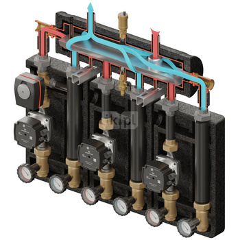 Kompania PRO 3D+ 9004 (SKE 2DC+ 55kW, 2xUNI, VRG432, pompy DN25 Grundfos, siłownik ARA)