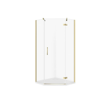 SET C540 KABINA PIĘCIOKĄTNA CITY PRAWA ZŁOTA 80X80X195+TAKO SLIM WIR