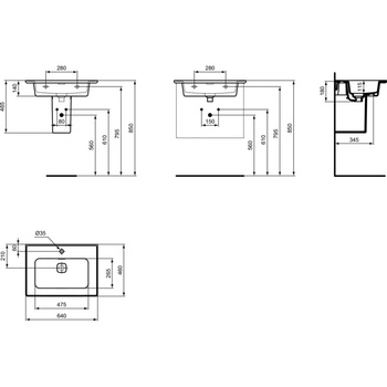 STRADA II UMYWALKA 60 CM