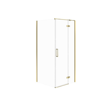 KABINA PRYSZNICOWA NAROŻNA CITY ZŁOTA 80X80X195 PRAWA SZKŁO TRANSPAREN