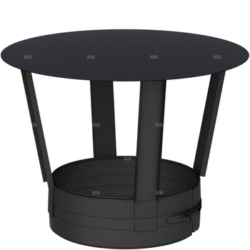 Daszek przeciwdeszczowy fi 150mmlakierowany na czarno lakierowany na czarno