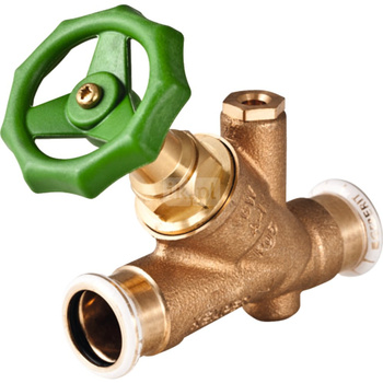 Zawór odcinający GEBERIT Mapress odcinający skośny brąz DN 12 zz x zz 15mm x 15mm