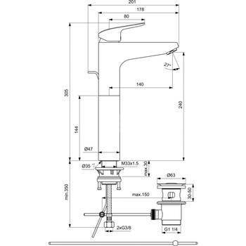 CERAFLEX Bateria umywalkowa