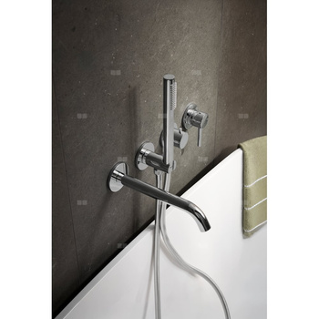 MOZA CHROM zestaw wannowy podtynkowy z baterią 3-otworową 2-funkcyjną