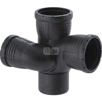 Trójnik studzienkowy Geberit Silent-Pro 87.5' prawy d90/75/90