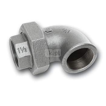 Śrubunek 45' SANHA 95# trzyczęściowy, żeliwo (ocynk galwaniczny/elektrolityczny) (ocynk), 2 1/2'' (GW)