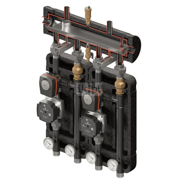 Kompania 484 (SKE 2DC+ 55kW, 2 x VRG432, pompy DN25 Grundfos, siłownik ARA)