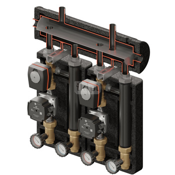 Brygada PRO 484 (KRE, 2 x VRG432, pompy DN25 Grundfos, siłownik ARA)