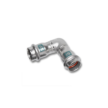 Kolano 90' SANHA NiroSan SF, stal nierdzewna, 22 mm (zw x zw)