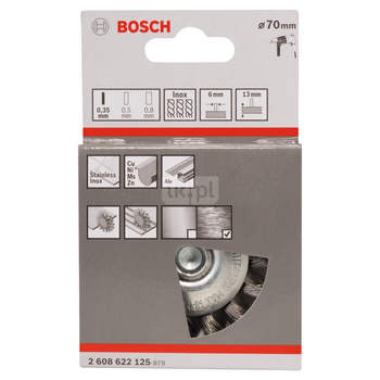 SZCZOTKA TARCZ PLE.70X0,35X14 INOX 6MM