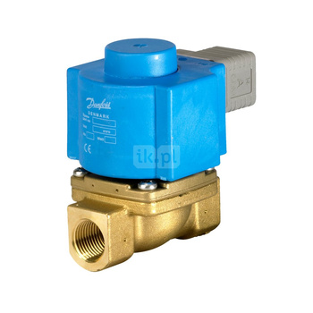 Zawór elektromagnetyczny EV225B, Funkcja: NC, G, 1/2, 2.200 m³/h, PTFE