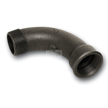 Łuk 90' SANHA 1#, żeliwo (czarny), 3/4'' (GW x GZ)