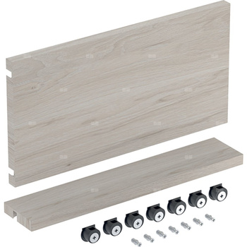 Zestaw serwisowy Geberit do szafki pod umywalkę: Szerokość umywalki=45cm, Orzech włoski hickory jasny / Melamina, struktura drewna