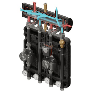 Kompania 460 (SKE 2DC+ 55kW, UNI, VRG432, pompy DN25 DAB/LFP, siłownik ARA)