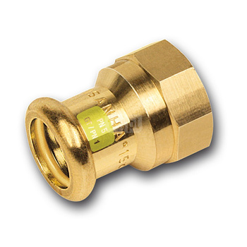 Mufa SANHA Press Gas, miedź, 15 mm x 1/2'' (zw x GW)