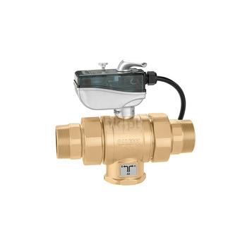 Trójdrożny zawór kulowy z napędem, typ "L" 1 1/2" 230V