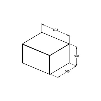 CONCA SZAFKA 60X50X37 1 DR+WTOP NOC SMOK