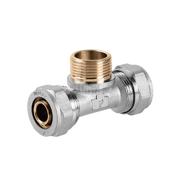 Trójnik PERFEXIM 708 mosiądz niklowany 32 mm x 1'' x 32 mm (zz x GZ x zz)