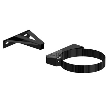 Uchwyt JEREMIAS DWS20 stal nierdzewna (ral9011mb) fi 200 mm (pow. 360 mm)