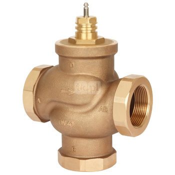 Zawór VRB 3 PN16 15/0,63 3-drogowy, grzybkowy, gwint wewn. do układów ogrzewania i chłodzenia