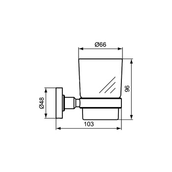 IOM KUBEK SZKLANY Z UCHWYTEM PRZEŹROCZ.