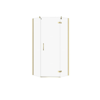 KABINA PRYSZNICOWA PIĘCIOKĄTNA CITY ZŁOTA 90X90X195 PRAWA TRANS.