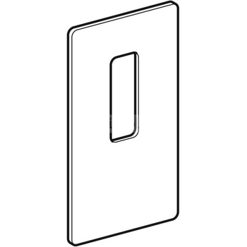 Otwór rewizyjny do baterii umywalkowych ściennych, do modułu sanitarnego Geberit Monolith do umywalki: Biały / Szkło