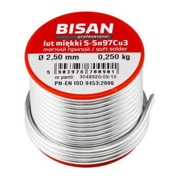 Lut miękki S-SN97Cu3 B/T 02.5 250G (szpula)