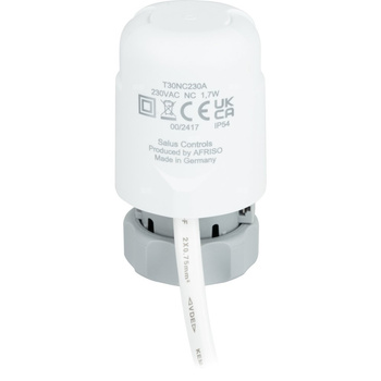 Siłownik elektrotermiczny SALUS T30NC230A, złącze M30 x 1,5, napięcie 230 V AC, kolor biały