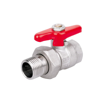 Zawór kulowy PERFEXIM PHA-005/SM mosiądz niklowany, PN30 1'' GZ x GW, uchwyt: pokrętło