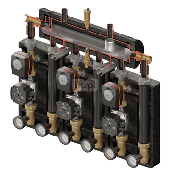 Kompania PRO 3D+ 9444 (SKE 2DC+ 55kW, 3 x VRG432, pompy DN25 Grundfos, siłownik ARA)