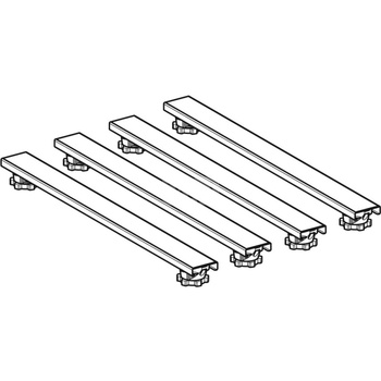 Zestaw nóg i trawersów do brodzików kamienno-żywicznych Geberit, od 140 cm, 4Tr700, wysokość 6-12 cm