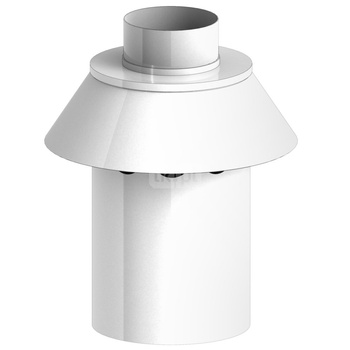 Wywiewka dwuścienna JEREMIAS 360-TWIN-T35B stal nierdzewna fi 80/125 długość 250 mm, kolor srebrny