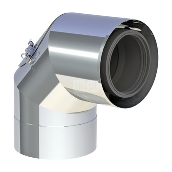 Kolano 87st. z rewizją DN60/100 wysoki połysk